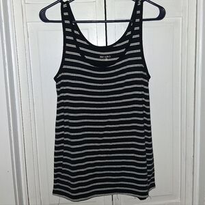 Merona Black and White Striped Tank Top